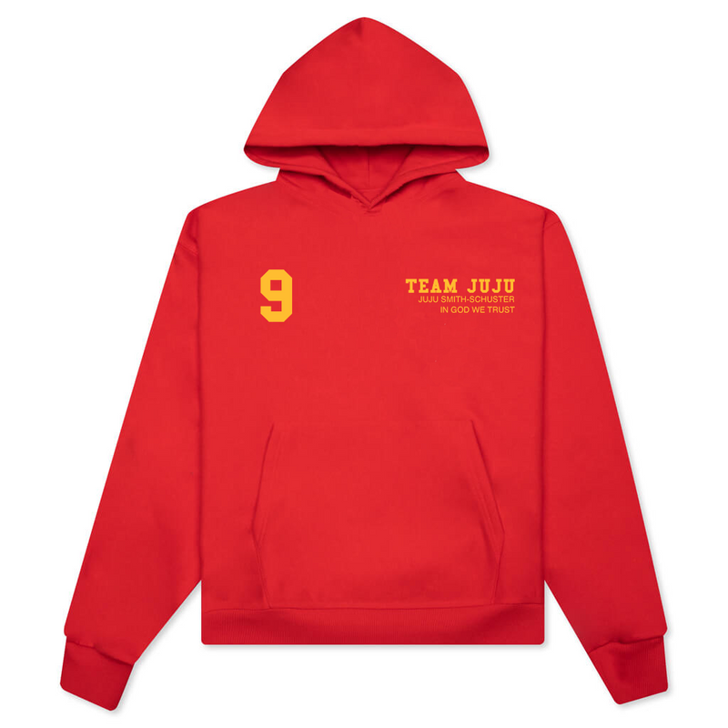 TeamJuJu Youth Jersey Hoodie Red Large